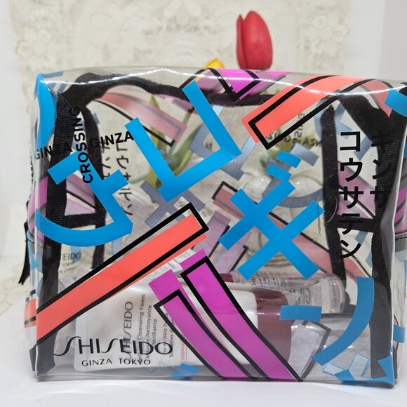 Shiseido Cleansing Foam 50ml Softener 30ml in Makeup Bag New - Picture 3 of 3